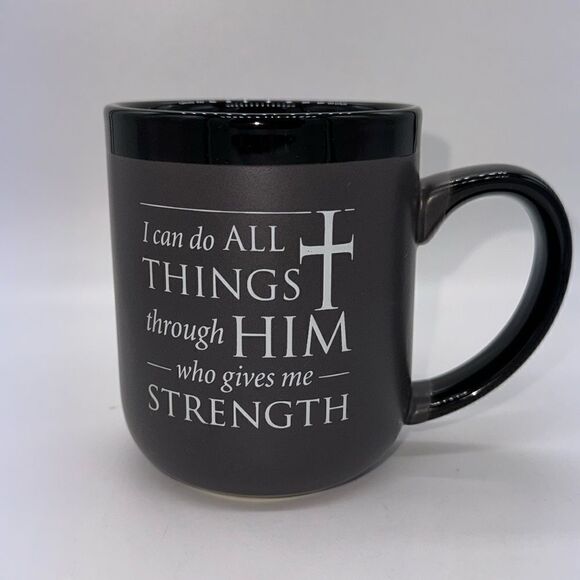 Scripture Stoneware Coffee Mug 12 oz - Picture 1 of 8